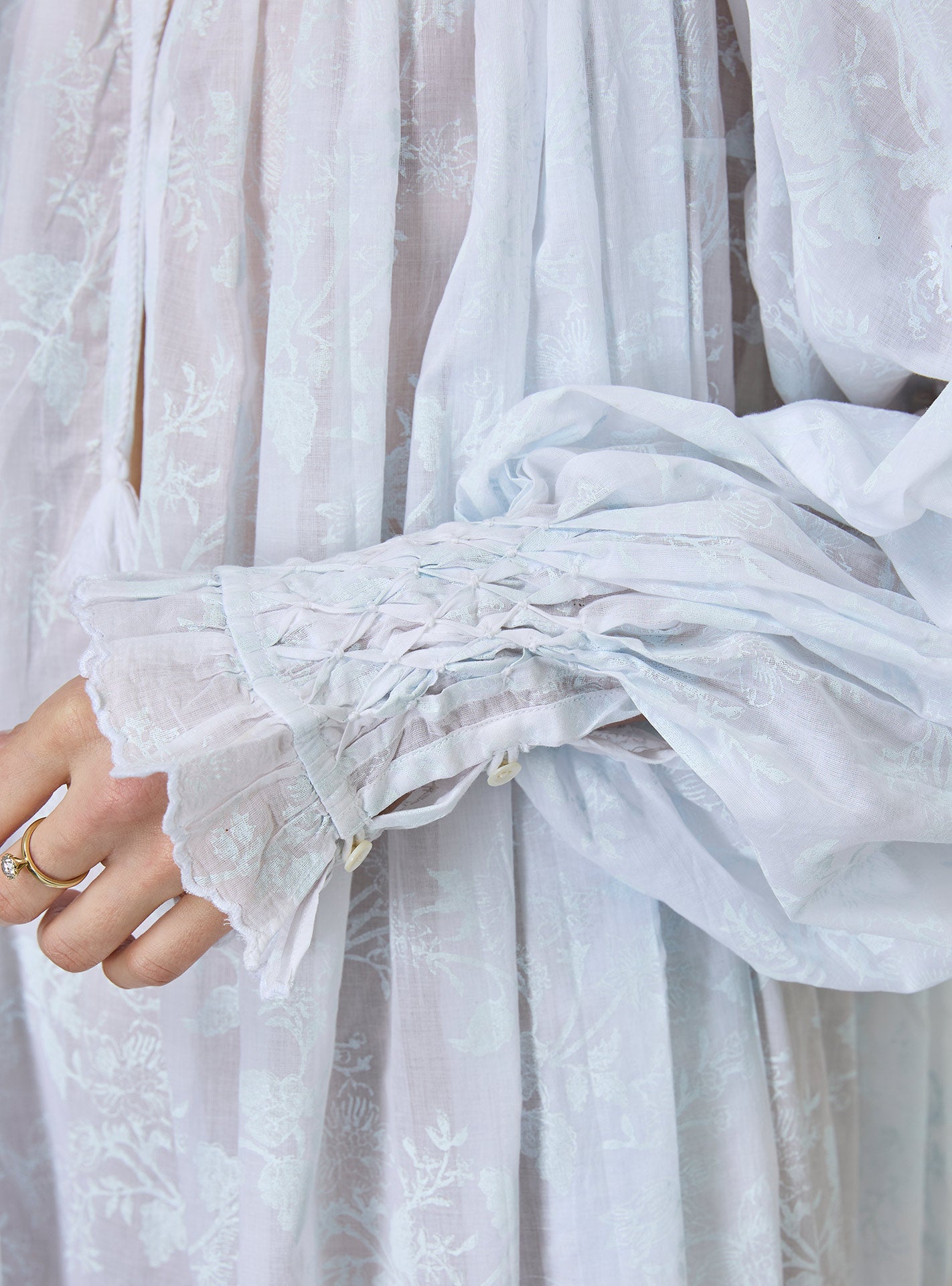 Vladia Chintz White or Lavender Dress - Thierry Colson