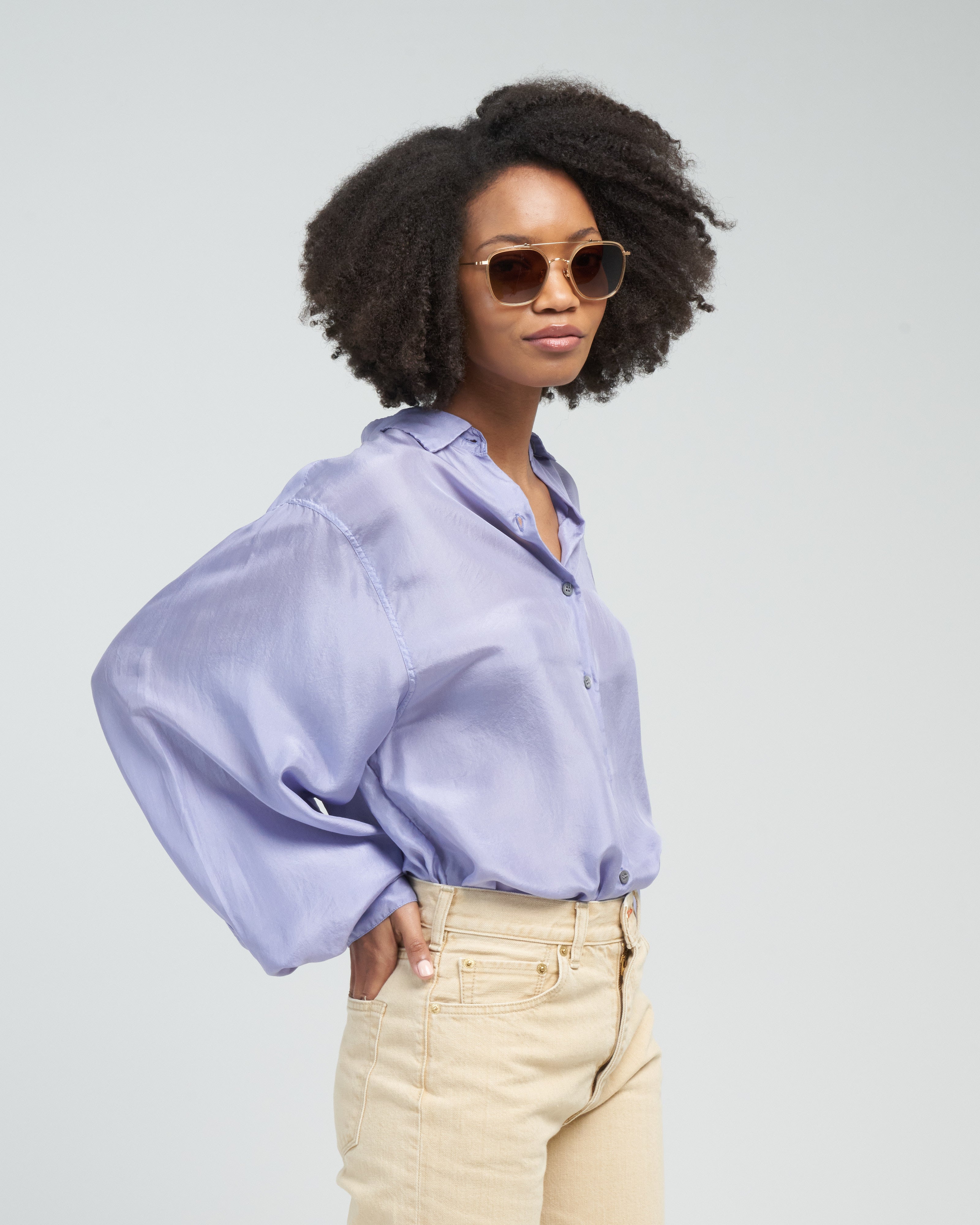 Dries Van Noten Chroma Bis Gd 6150 W.W.Shirt Lavender 444