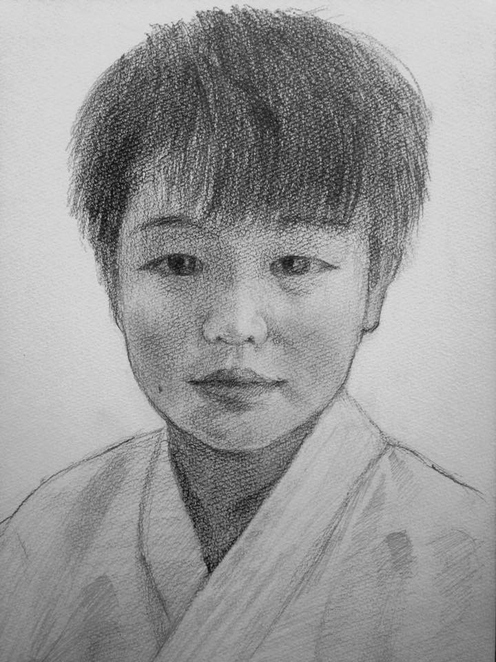 鉛筆肖像画(注文制作・A4サイズ) | 秦 洋子 ｜インテリア絵画 アートの