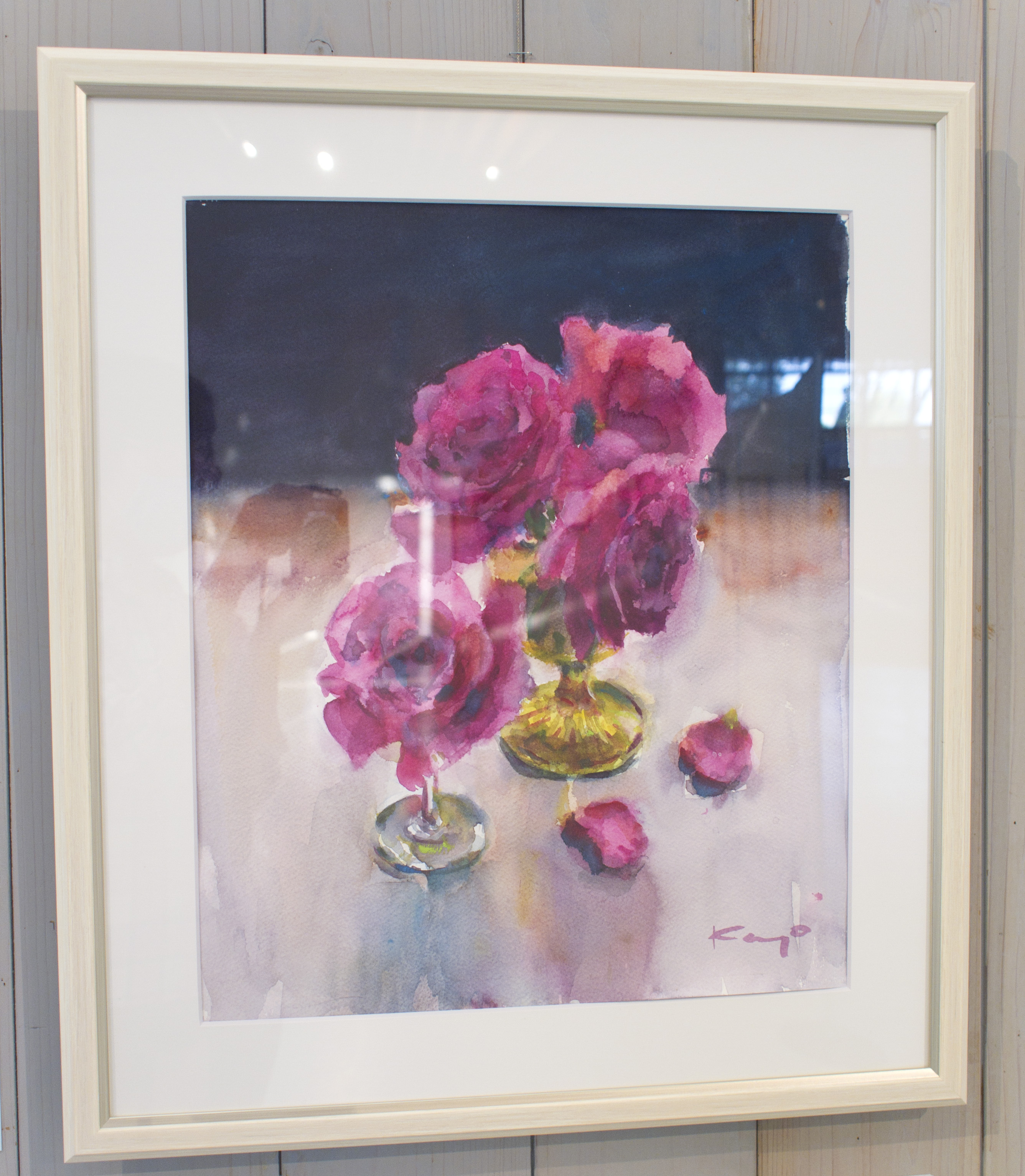 光の透ける薔薇 | 松川佳代 ｜インテリア絵画 アートの専門通販