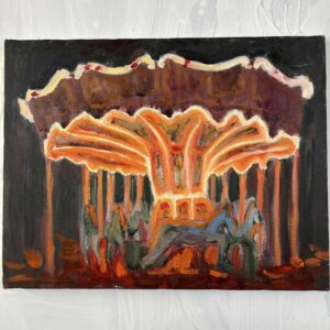 22×27㎝「朝の海7」F3・油彩・原画 | かいがのみせあかちゃん