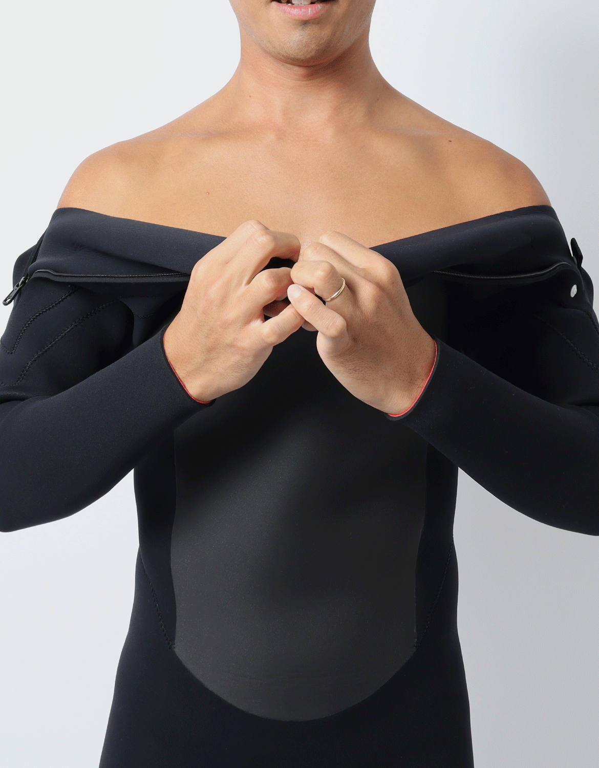 ロングチェストジップ セミドライスーツSDRY 5X3mm | THREE WEATHER