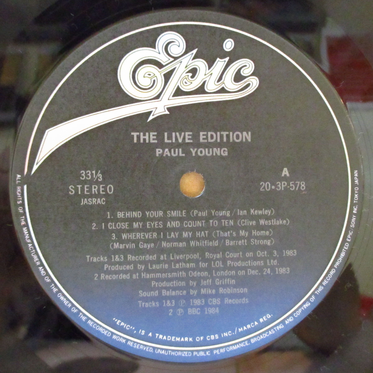 PAUL YOUNG (ポール・ヤング) - The Live Edition (Japan オリジナル