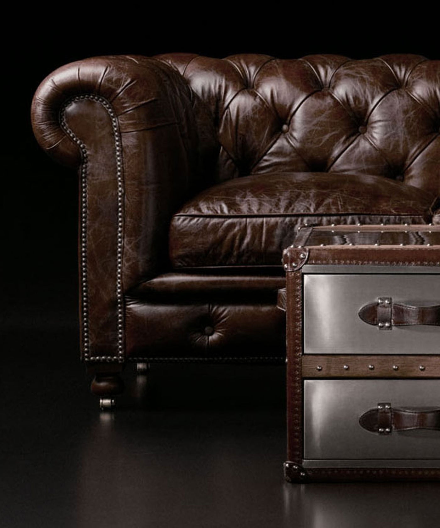 HALO（ハロー）】KENSINGTON 2P SOFA BIKERTAN｜ヴィンテージソファ