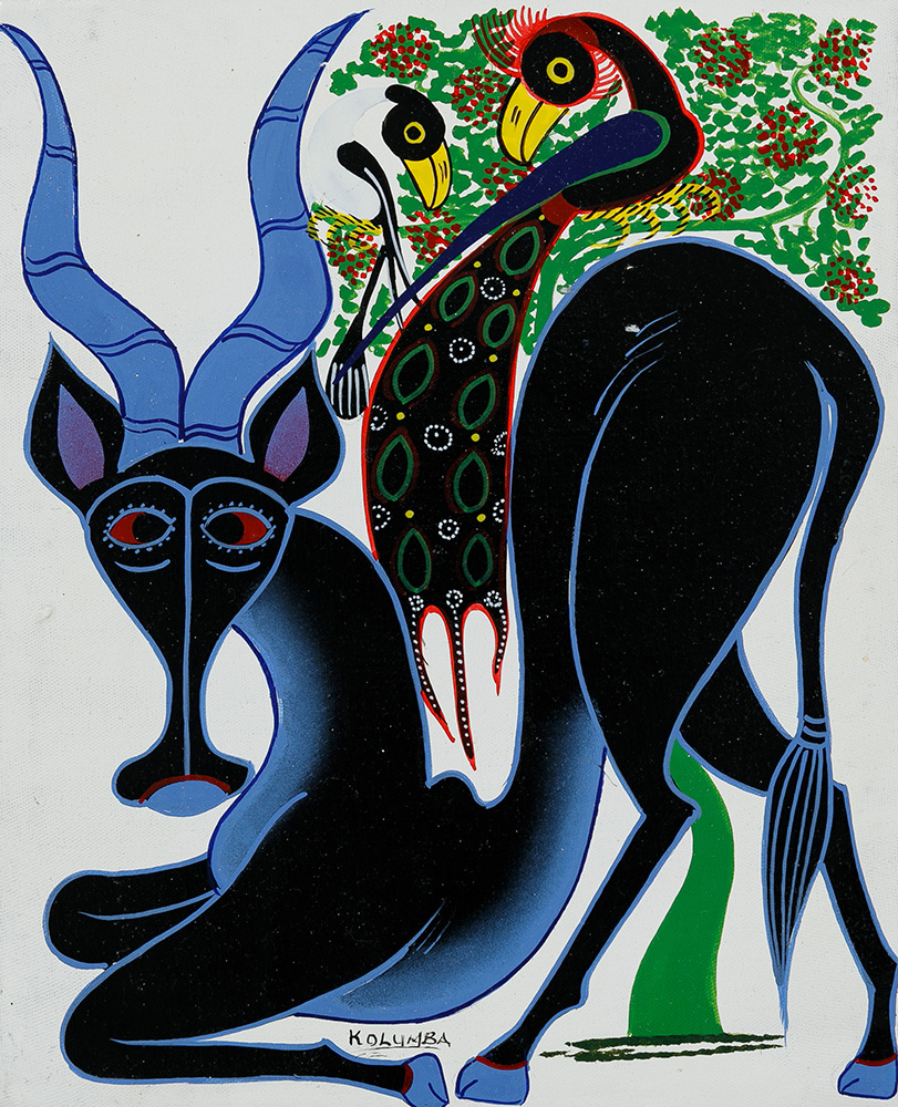 ライオンの親子 / 鳥 - ティンガティンガオンラインショップ