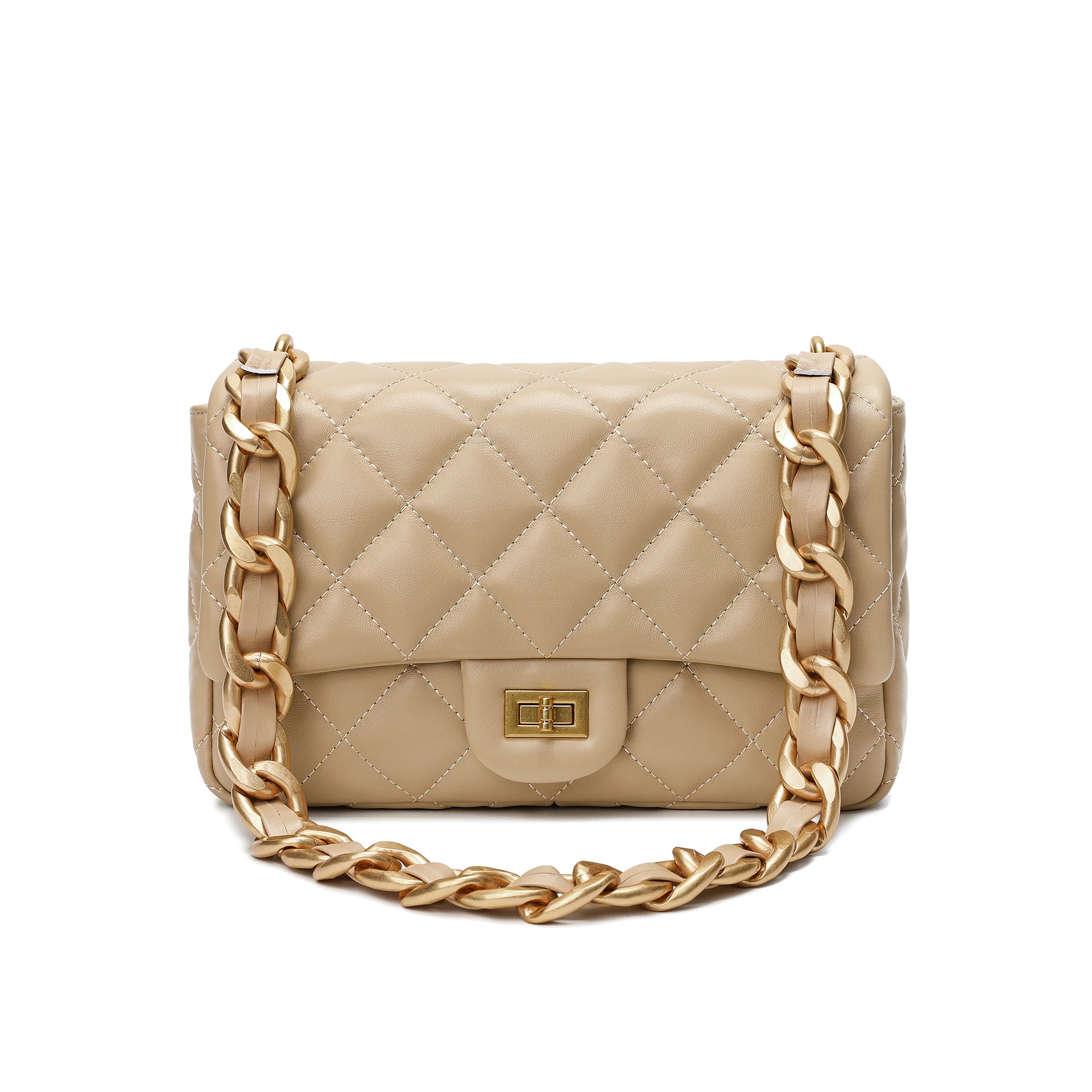 Tiffany & Fred Quilted Sheepskin Leather Shoulder Bag – Tiffany
