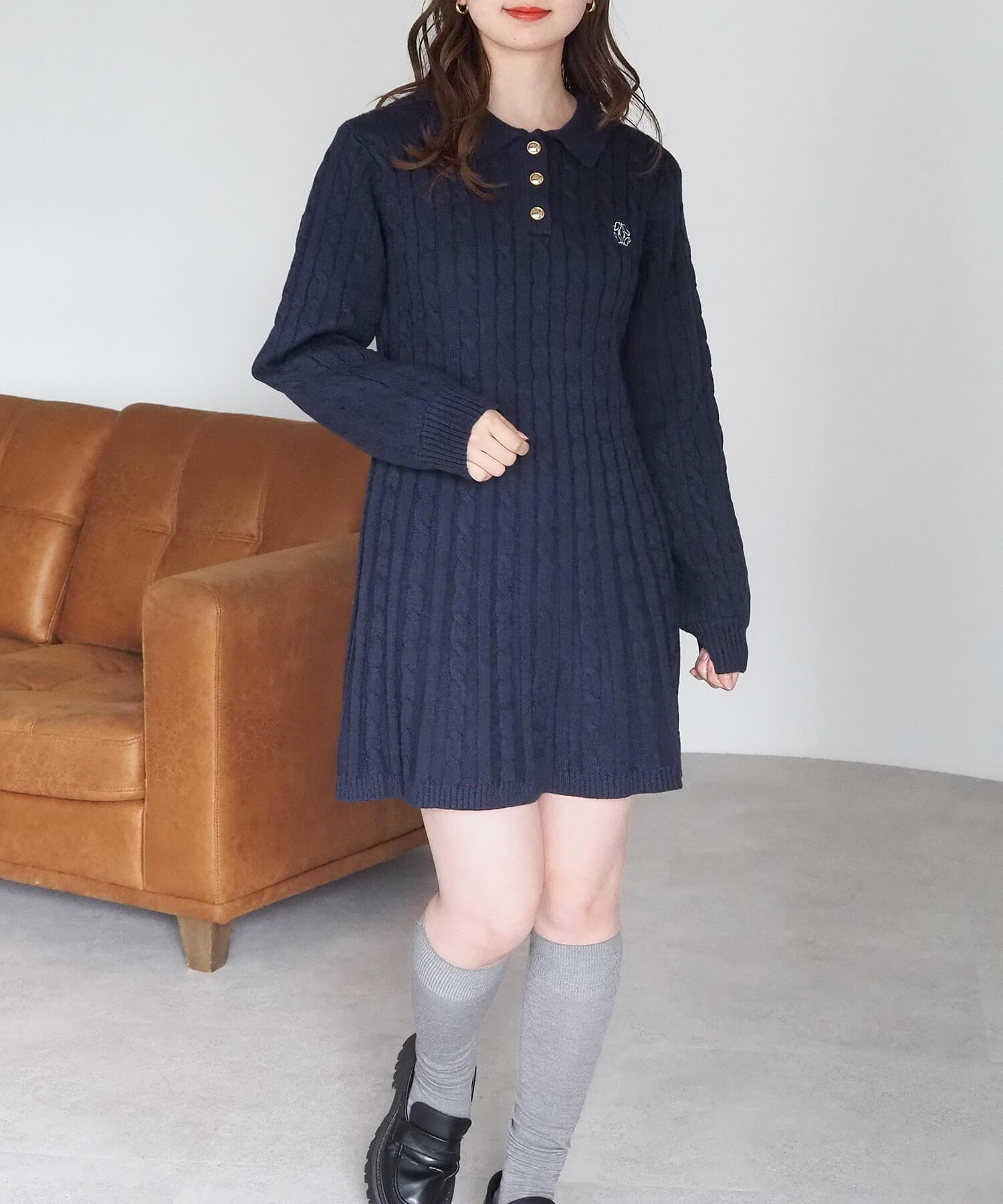 tiptop+pocket ティップトッププラスポケット / ケーブルニットポロ