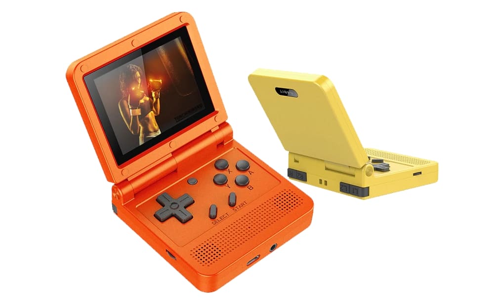 ゲームボーイアドバンスSPライクな中華ゲーム機「Powkiddy V90」が登場