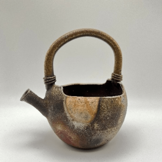 備前焼】黒備前 面取杯 作家：村井八重美