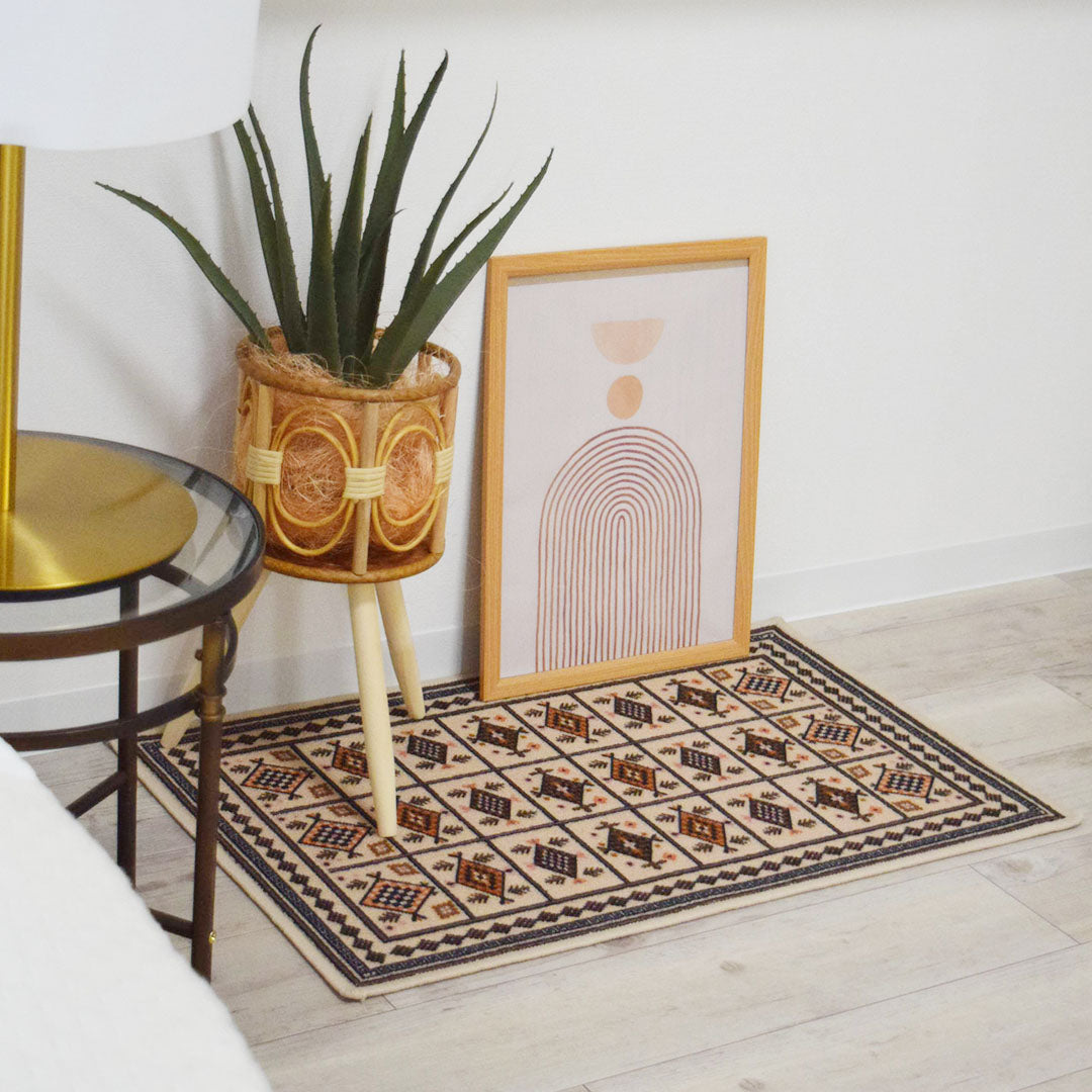 ヴィンテージ風ミニラグマット TOCORU Series タイマニ ループ