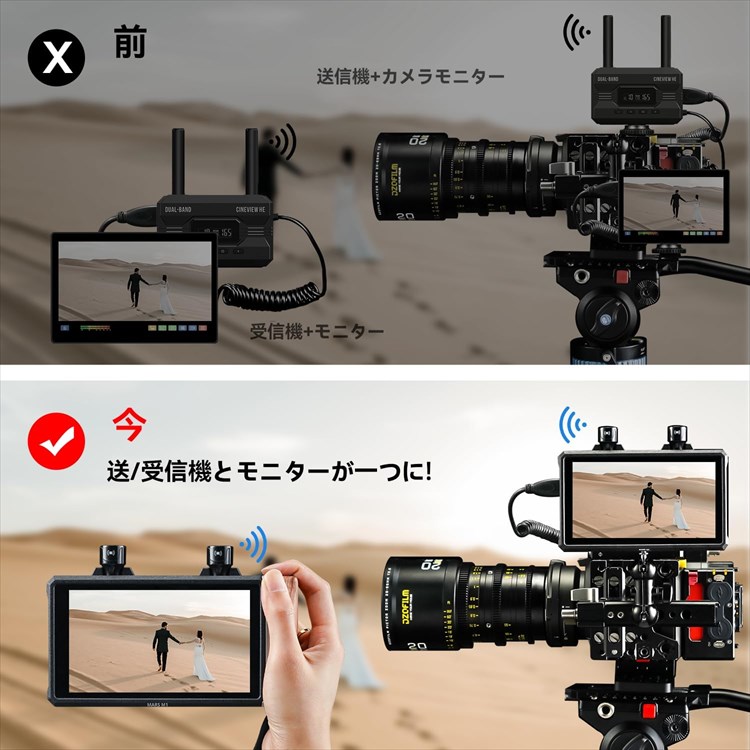 Hollyland Mars M1 Enhanced 2台セット | ワイヤレス 映像伝送システム