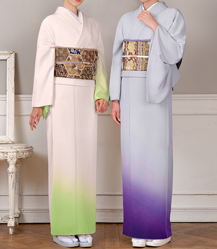 お仕立付き・袷】ぼかし染め付下げ（若草ぼかし）（お誂え） 0014