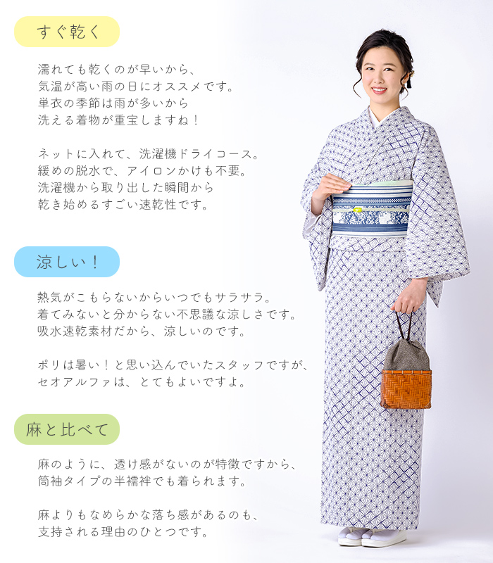 お仕立付き・単衣】【都粋オリジナル】東レ セオα おめかし江戸小紋