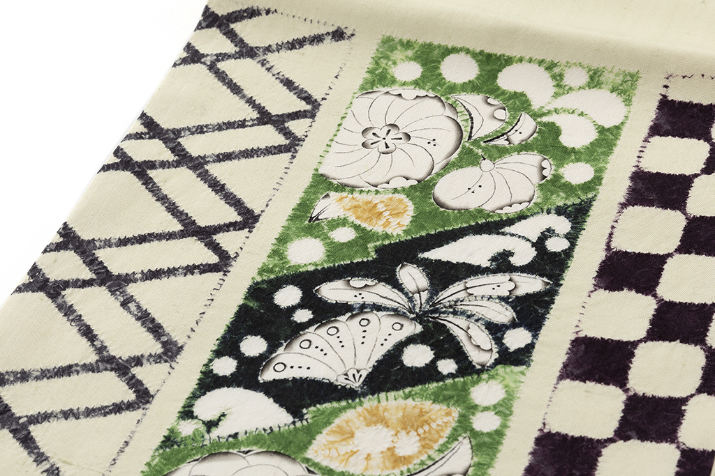 森健持作 辻が花染 紬九寸名古屋帯 | 特選きものコレクション