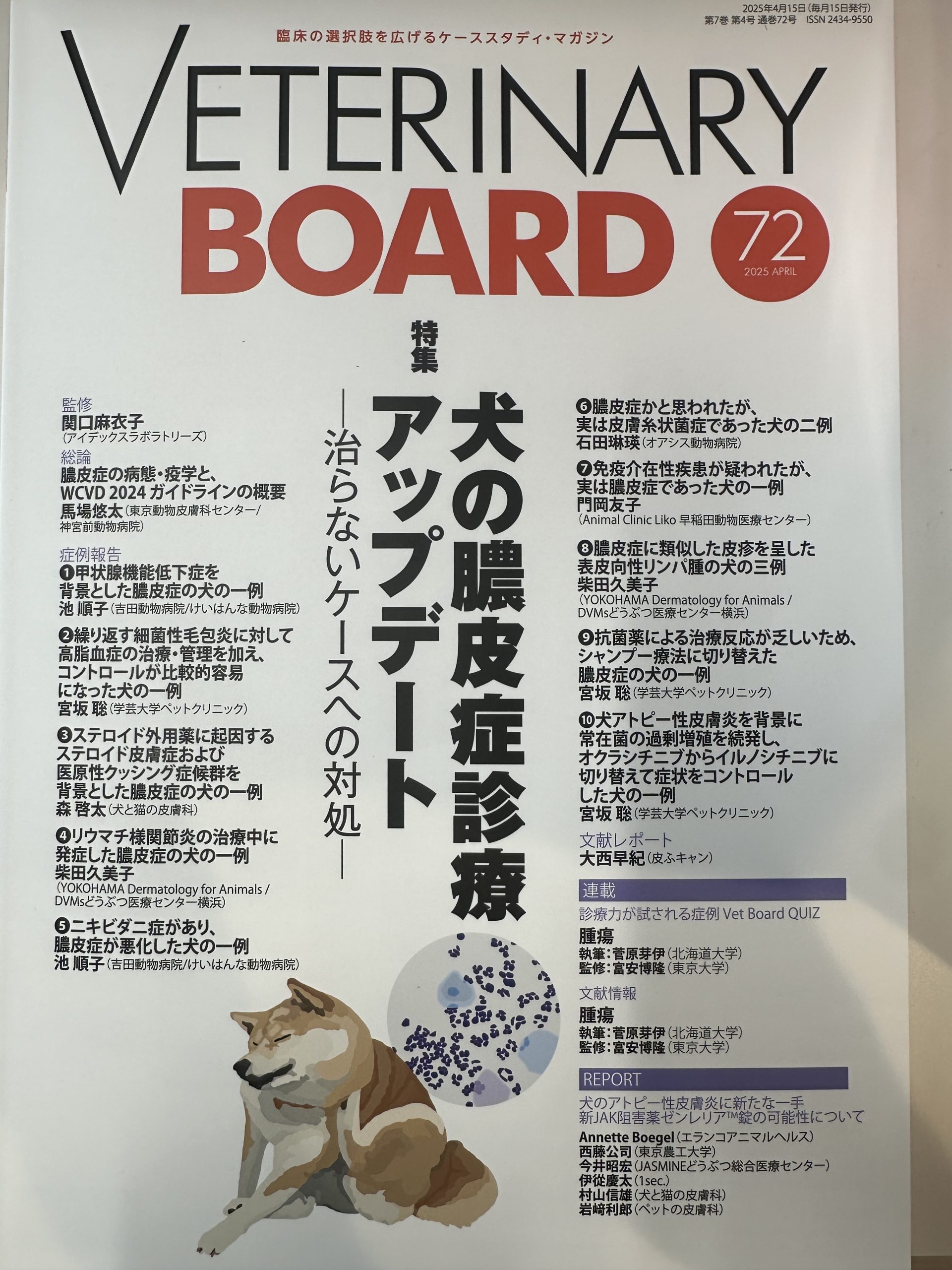 皮膚】獣医師向け雑誌において「膿皮症の総論」を執筆しました - 東京