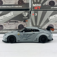 MINI GT 1/64 LIBERTYWALK LB☆WORKS Nissan GTR (R35) Matte Grey