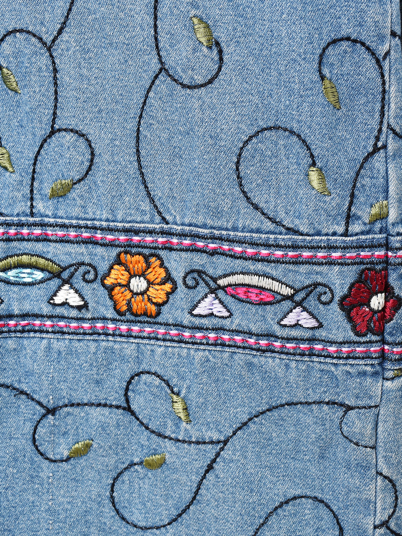 花柄 刺繍 デニムジャケット – 古着屋Top of the Hillのネット通販サイト