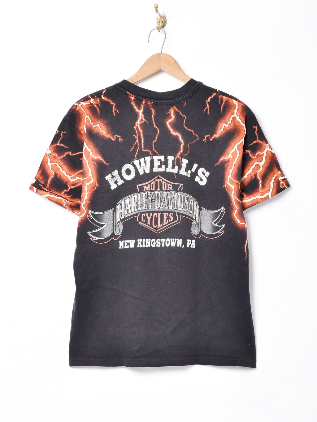 HARLEY DAVIDSON」イナズマプリントTシャツ – 古着屋Top of the Hillの