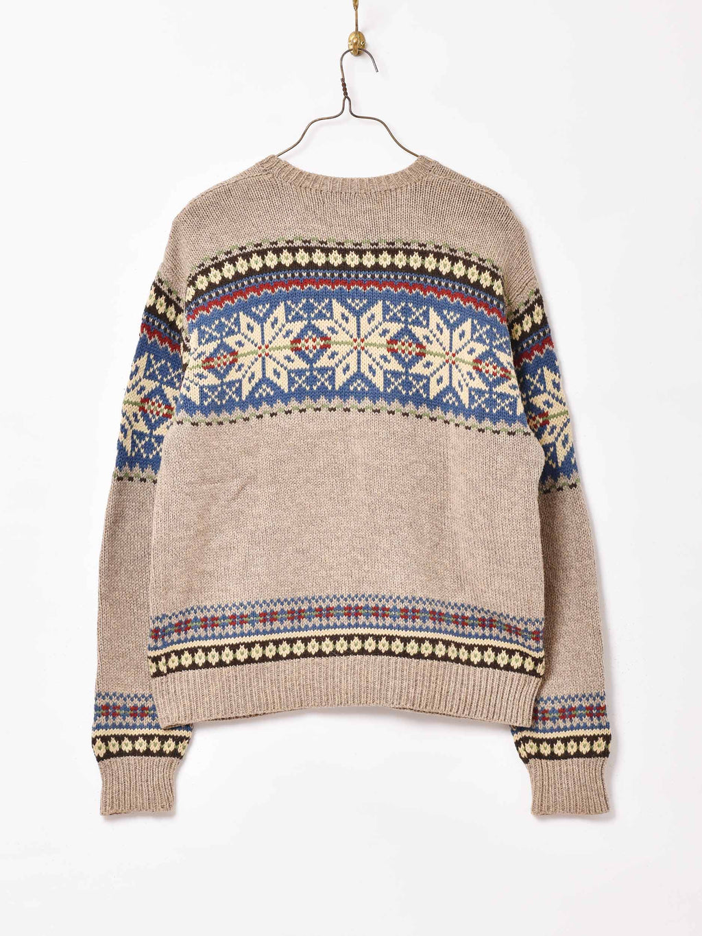 Ralph Lauren ノルディック柄 コットンニット ベージュ – 古着屋Top of