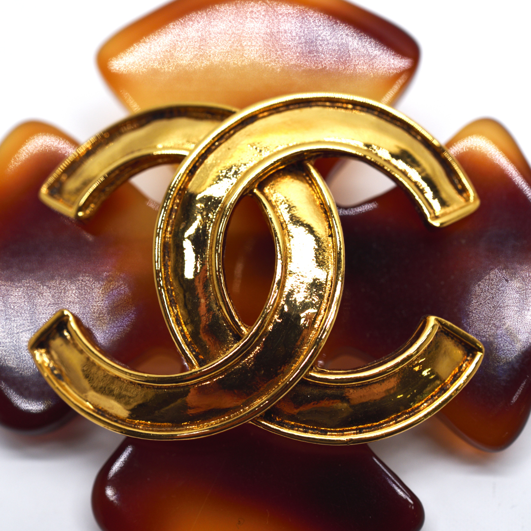 CHANEL シャネル ビンテージ ココマーク べっ甲 ブローチ | 中古通販