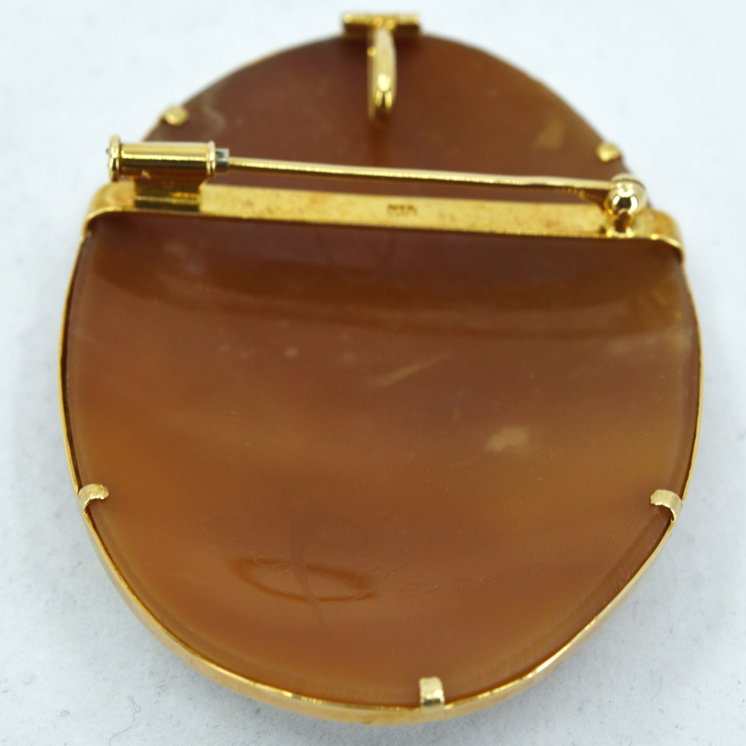 カメオ ブローチ 枠K18 貝 ヴィンテージ | 中古通販 | 【公式