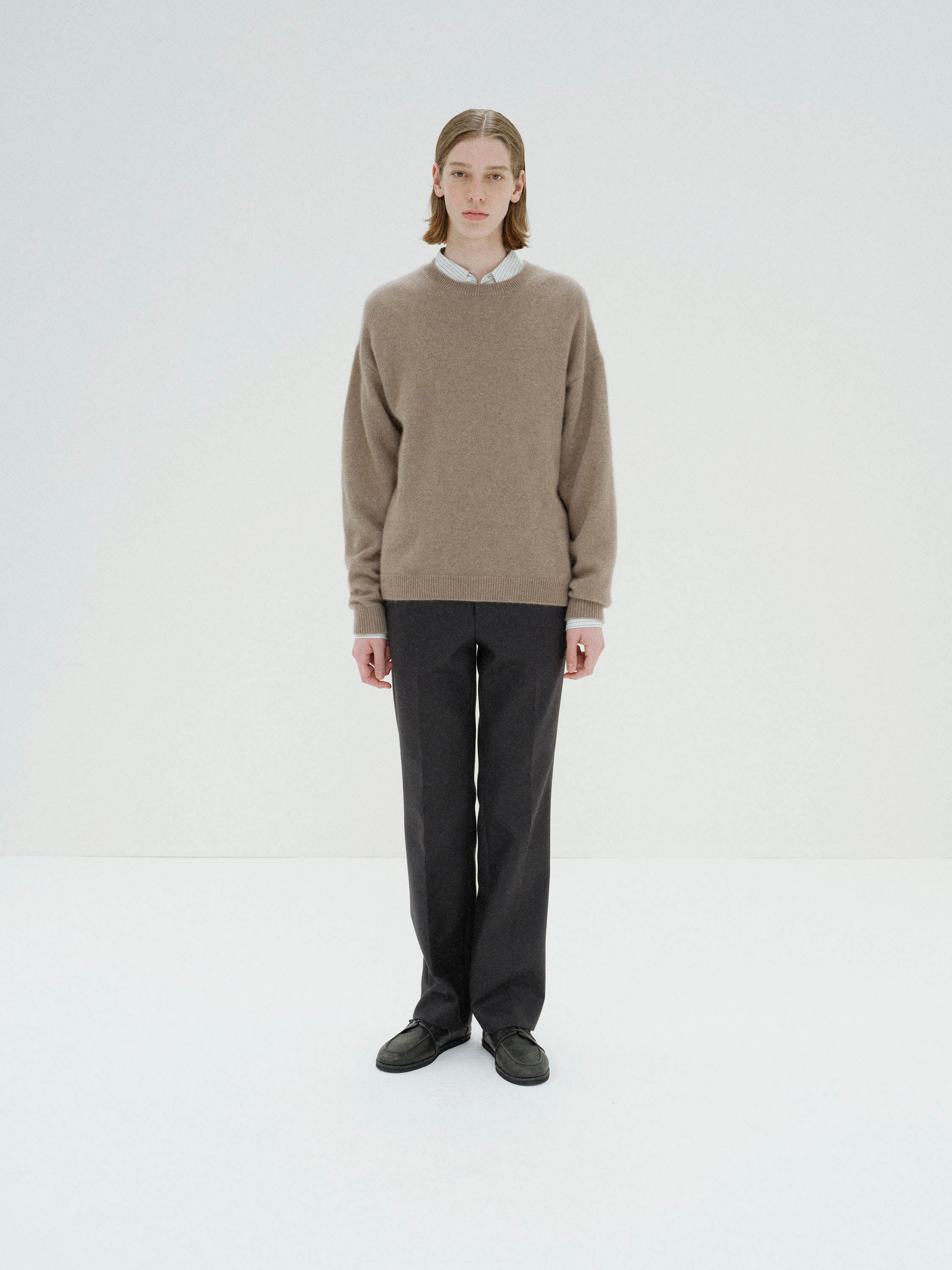 Auralee Baby Cashmere Knit P/O - Natural Brown – Totem Brand Co.