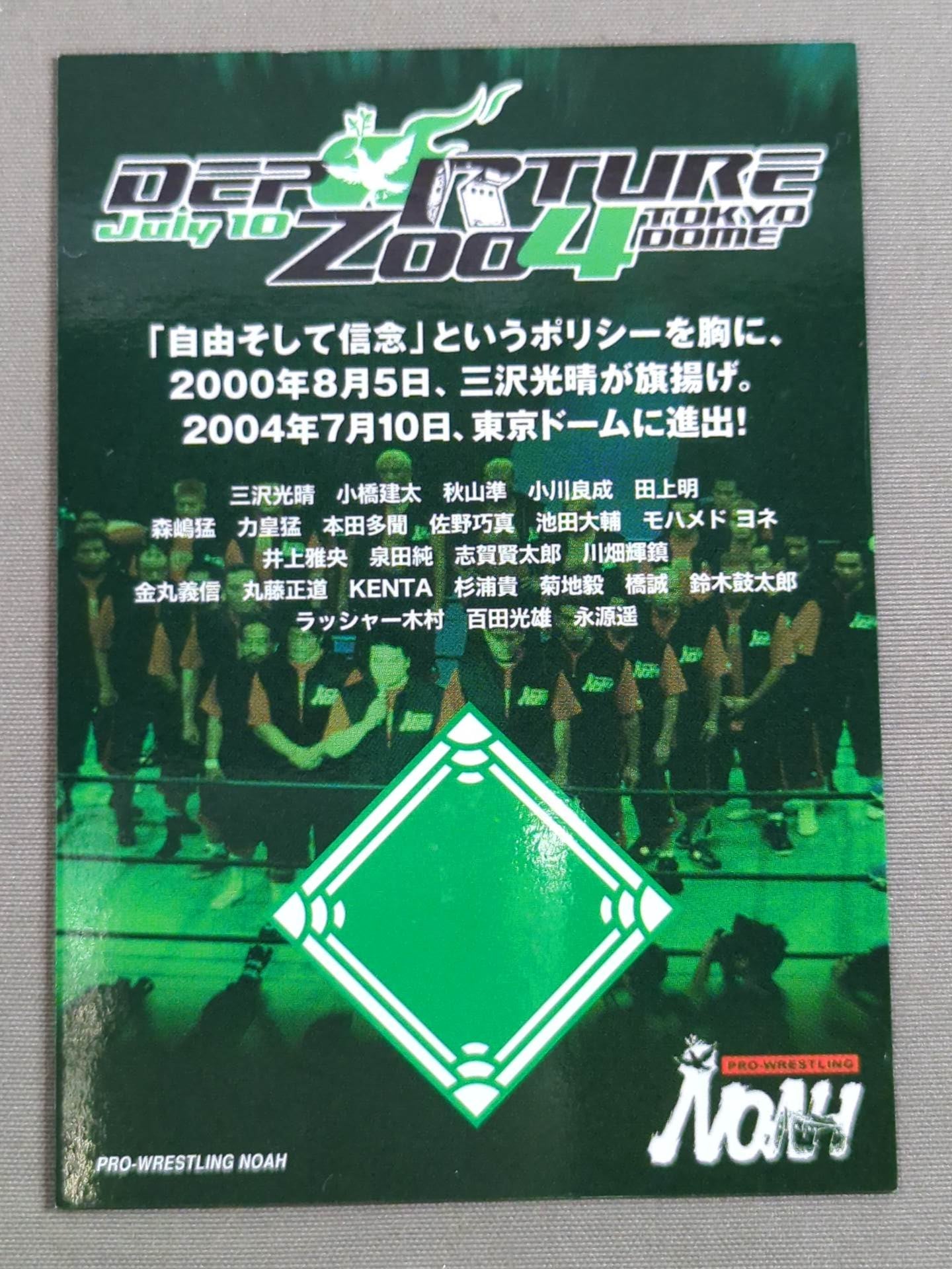 プロレスリング・NOAH 2004.7.10 東京ドーム進出記念 実使用リング