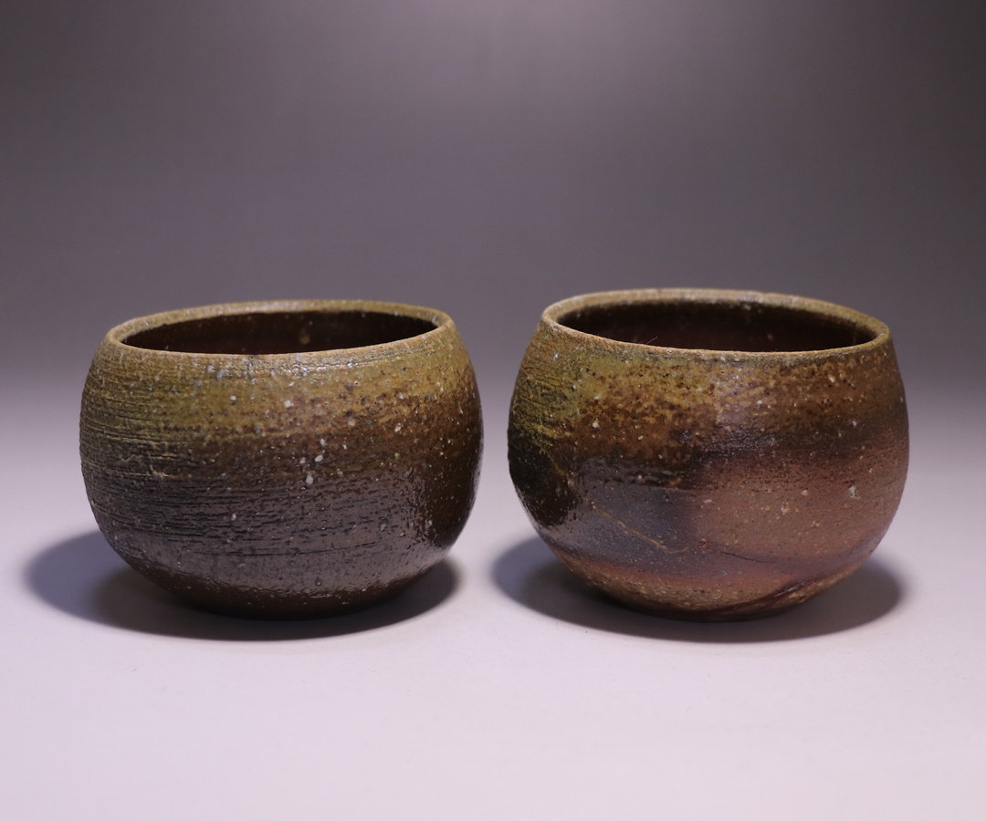 多久 守 作 「備前碗 二客」 ～備前焼専門卸小売店 川口陶楽苑～