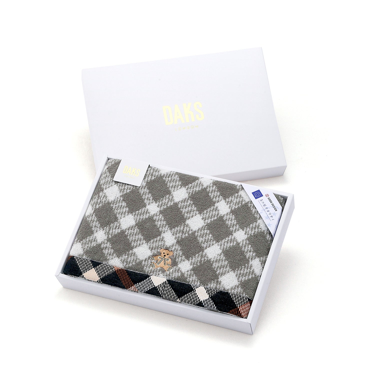 DAKS』ブラックハウスチェックベア タオルギフト (バスタオル×1