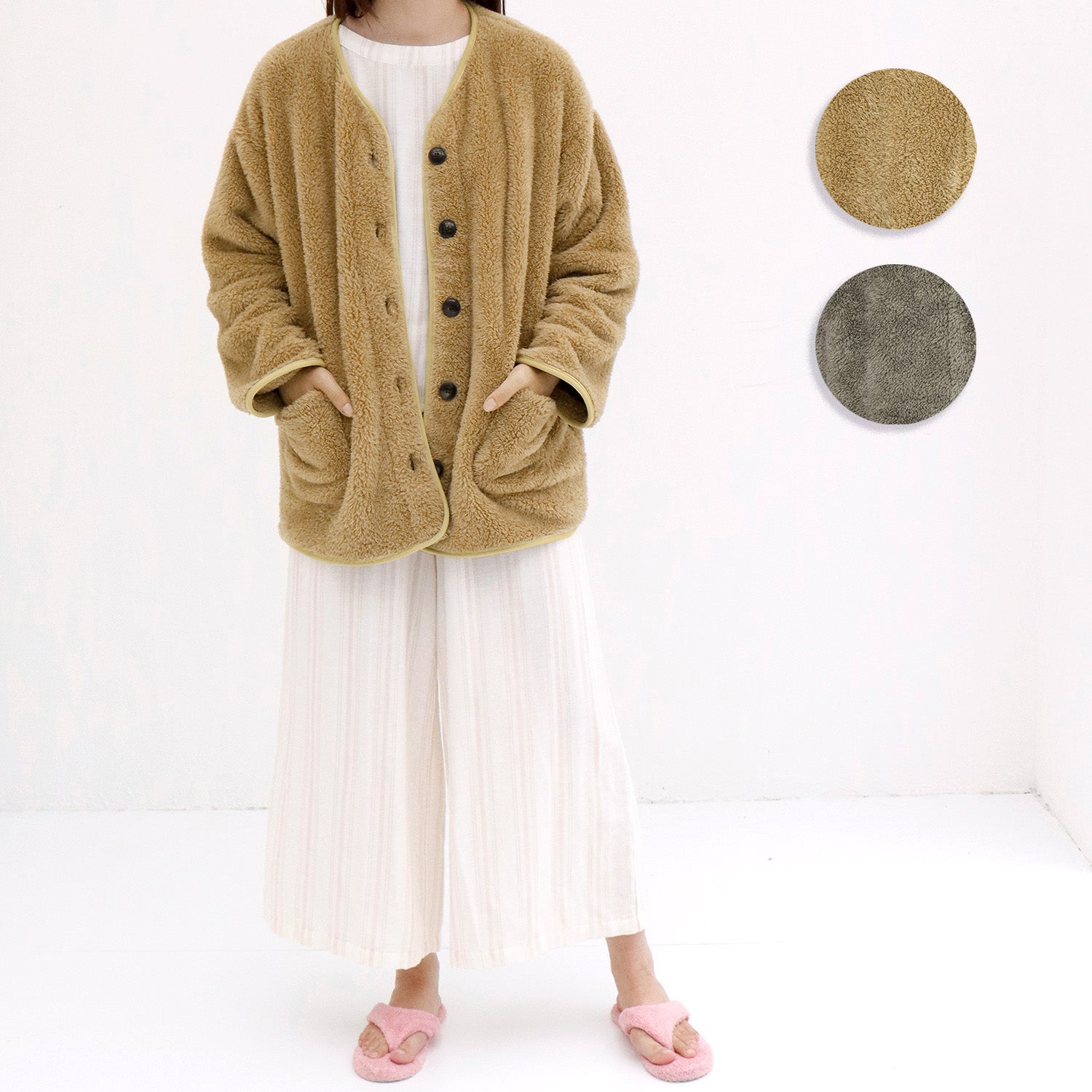 cococi beauty』 アンナ ボアカーディガン – タオル美術館公式