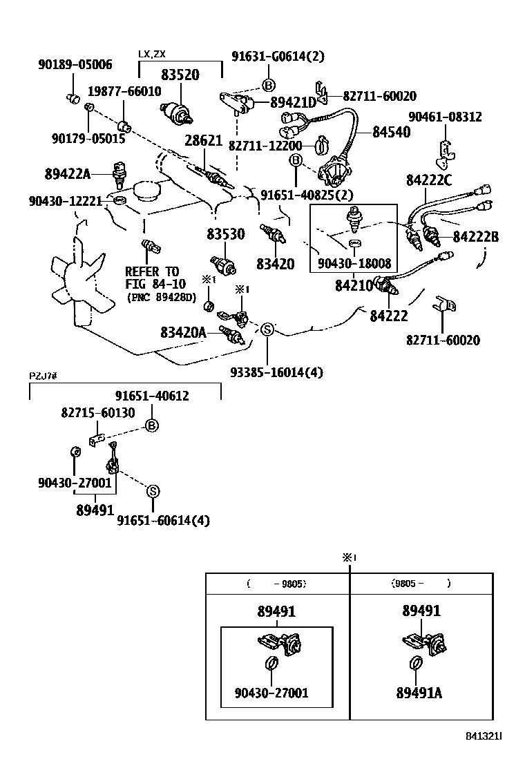 Switch & relay & computer for Toyota Land Cruiser Prado HZJ76K