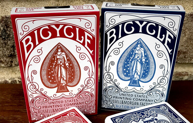 トランプ Bicycle Titanium Crimson Red Steel Blue Bicycle Titanium