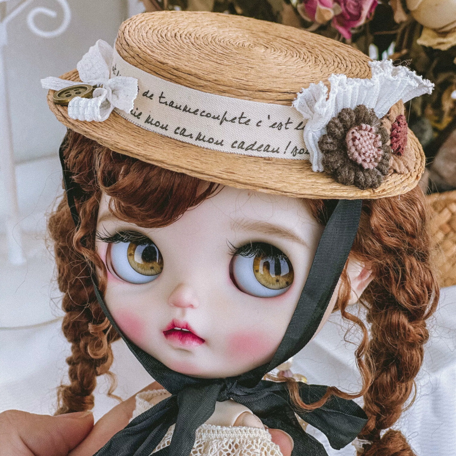 楽天市場】ブライス ネオブライス blythe レトロ 田園 麦わら帽子 帽子