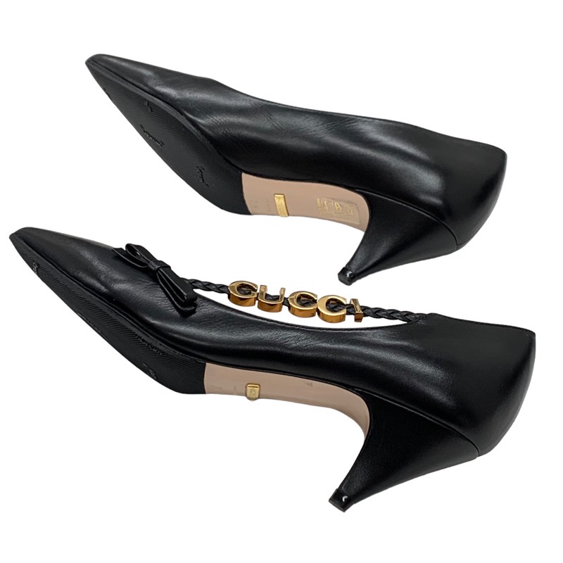楽天市場】グッチ GUCCI パンプス 靴 シューズ レザー ブラック 黒