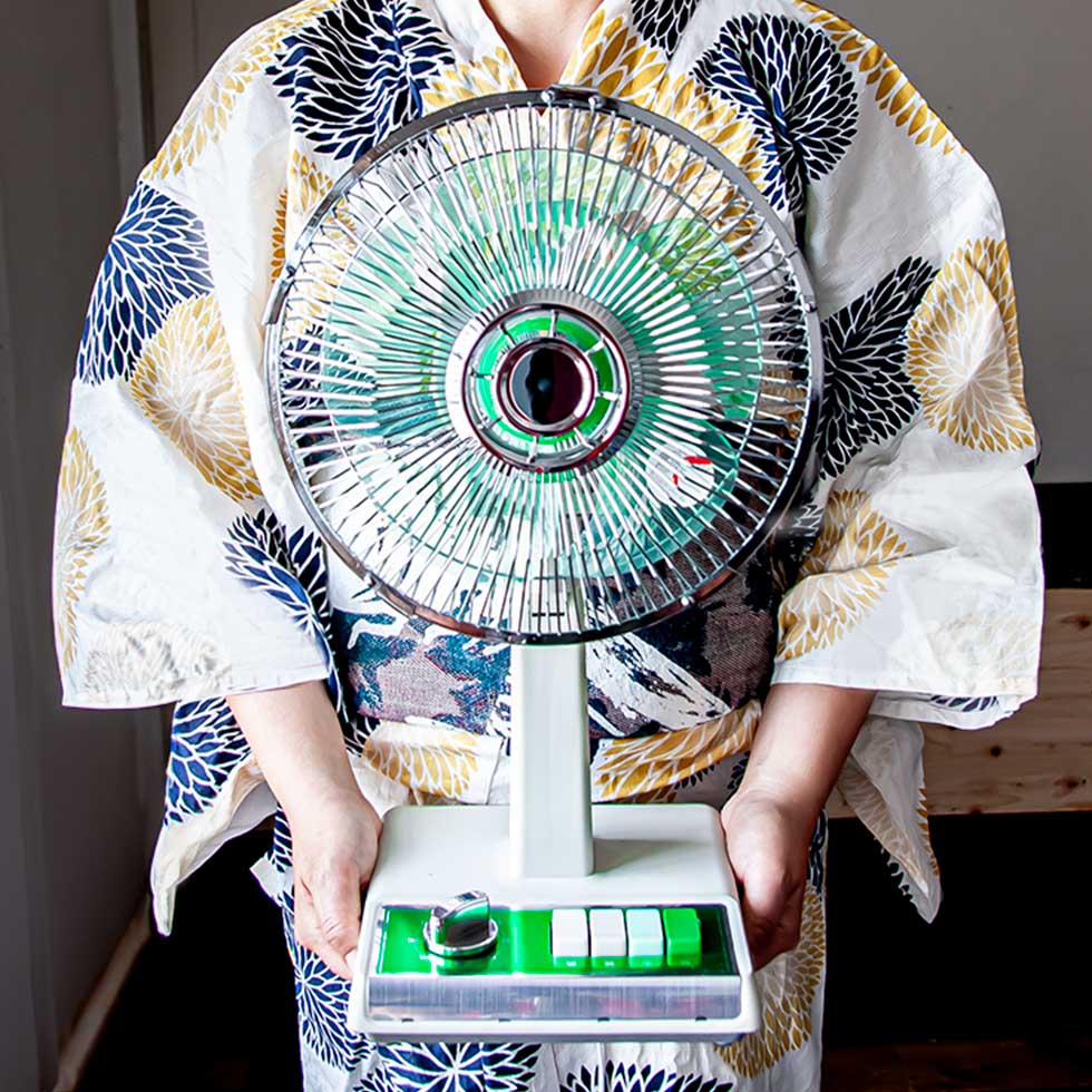 三菱レトロデザイン 扇風機 淡い緑色 MITUBISHI,三菱レトロ扇風機