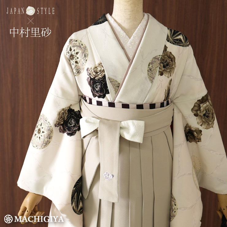 楽天市場】【 レンタル 】大学 卒業式 袴セット 鞠に薔薇 オフ白 M