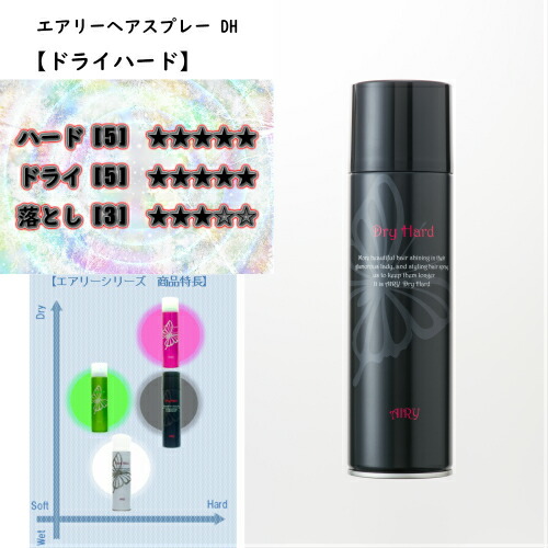 楽天市場】お得！【3本セット】AIRY エアリー ヘアスプレー DH≪ドライ