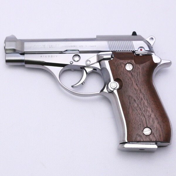 楽天市場】マルシン M84 木製グリップ付 シルバーABS モデルガン完成品