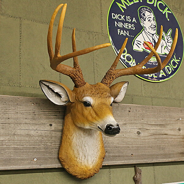 楽天市場】【在庫あり 即納】鹿 ウォールハンギング オブジェ