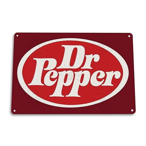 楽天市場】メタルベースサイン Dr Pepper ロゴ 看板 19cm×29cm
