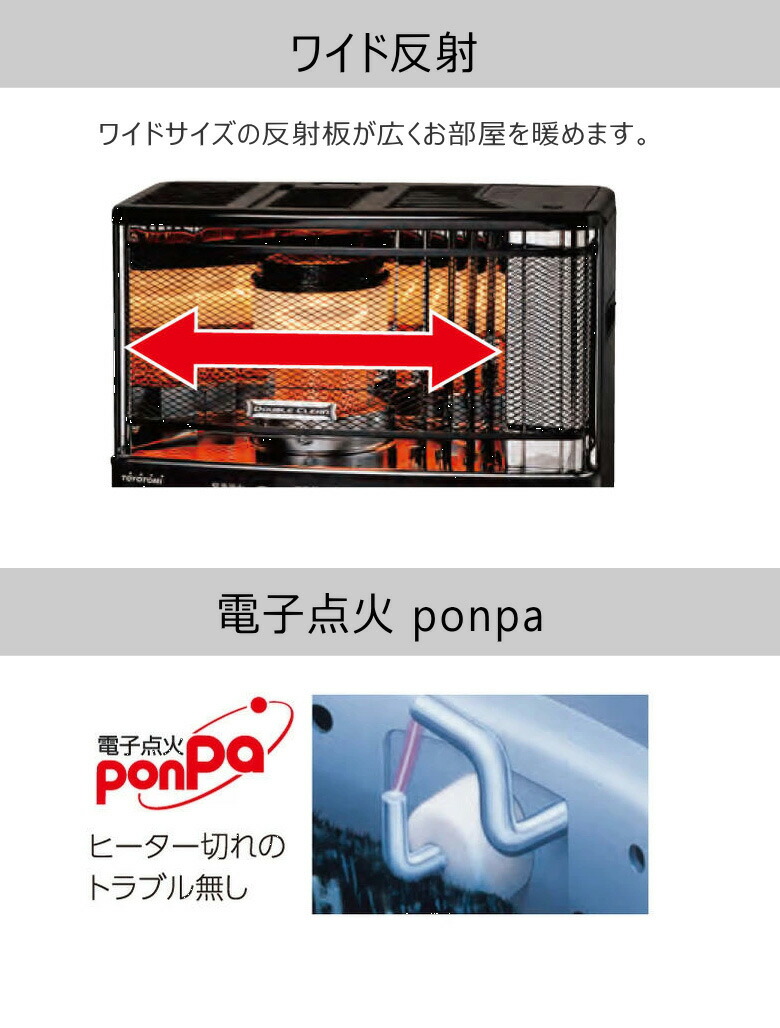 楽天市場】トヨトミ 石油ストーブ RS-W29N(B) ブラック 【コンクリート