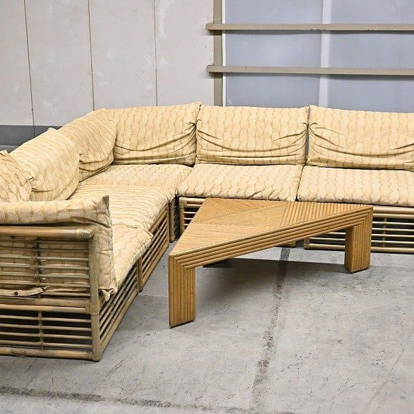 カサブランカ リトモ シングルソファ 11万 ラタン ファブリック 1人