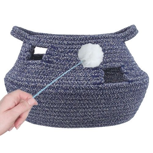 楽天市場】マルカン 猫壺ベッド M 猫用 CT-701 猫じゃらしつき : Mathy