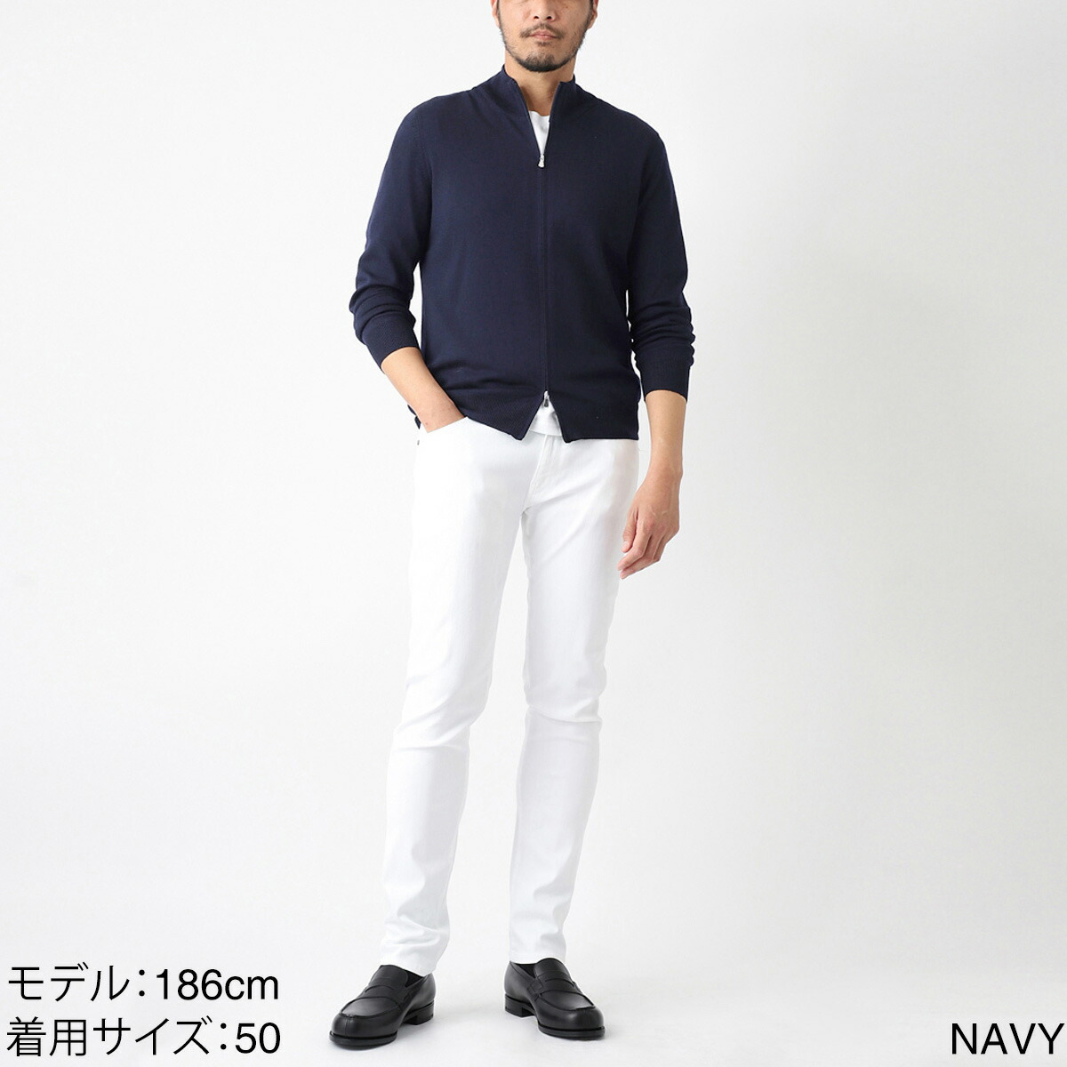 楽天市場】グランサッソ Gran Sasso ジップアップニットカーディガン