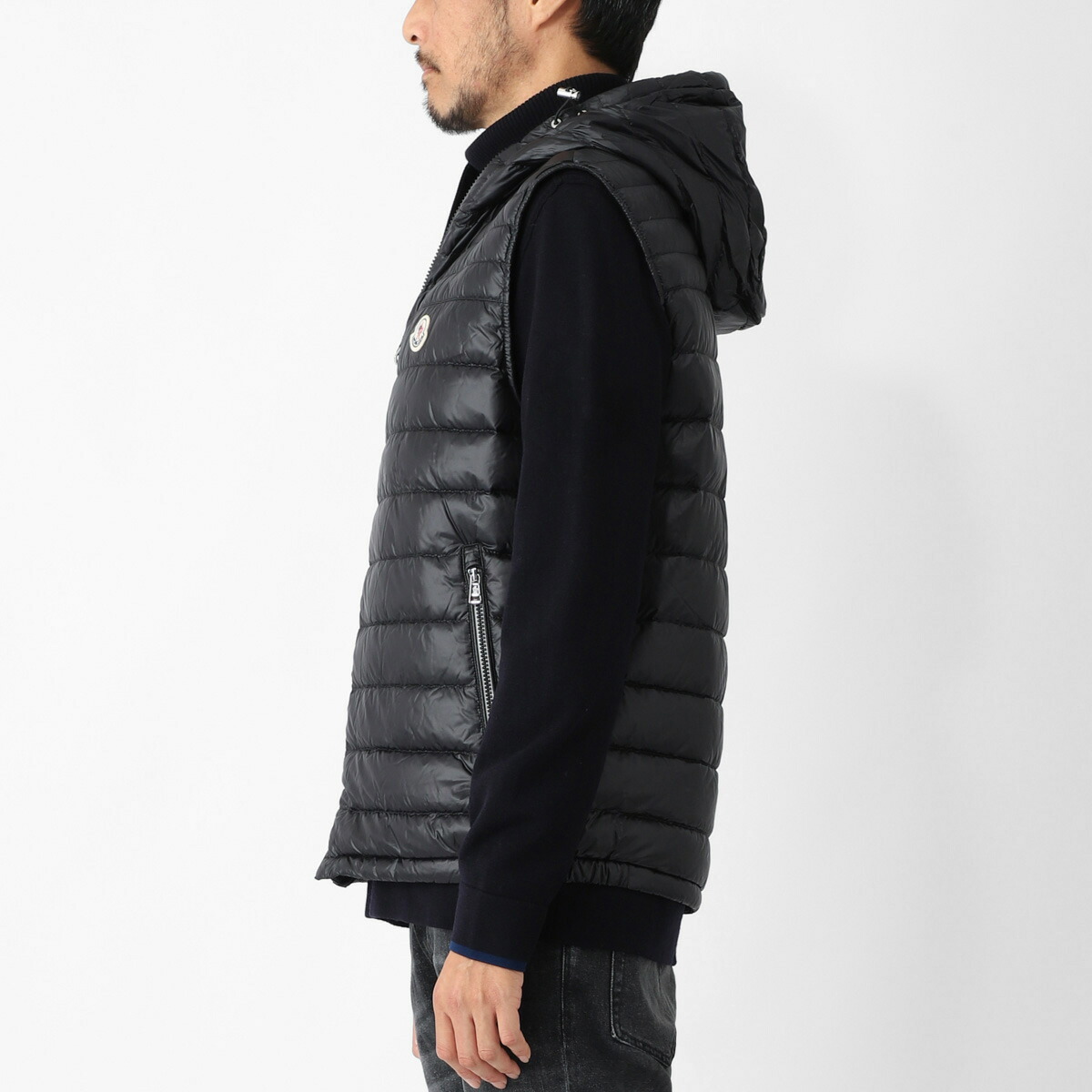 楽天市場】モンクレール MONCLER ダウンベスト ブラック メンズ 大きい