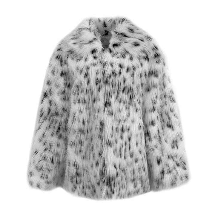 楽天市場】レオパード柄 ファーコート 毛皮 コート ジャケット