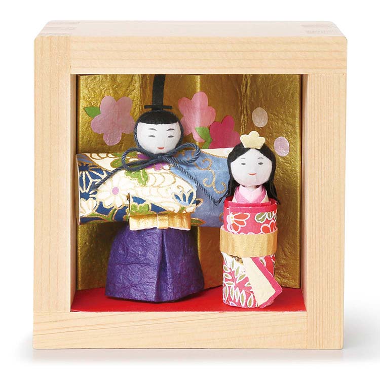 楽天市場】雛人形 コンパクト 高さ8.3×幅8.3×奥行5.6cm 和紙 ミニ 大人