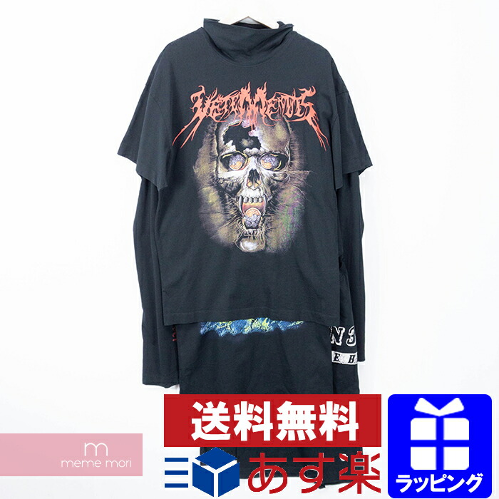 楽天市場】VETEMENTS 2016AW Skull Layered T-Shirts Dress WF17DR4
