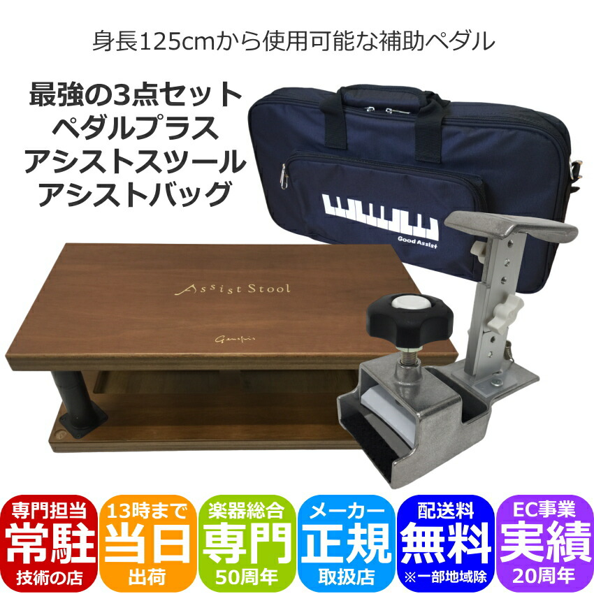 楽天市場】ピアノ補助ペダル＆足台 黒色【ケース付き】ペダルプラス