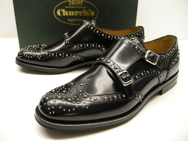 楽天市場】【CHURCH'S/チャーチ/スタッズ付 Wモンクストラップシューズ